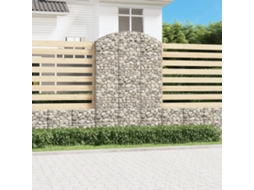 Vidaxl Cesto Gabião Arqueado 150x30x220/240 Cm Ferro Galvanizado