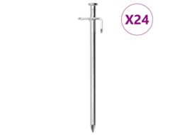 Conjunto 24 Estacas para Tenda VIDAXL Aço Galvanizado