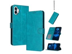 Capa Flip Em Couro De Bezerro Texturizado Para Nothing Phone 2