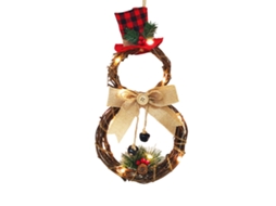 Boneco De Neve Quadro Vermelho Com Luzes Led Decoração Natal