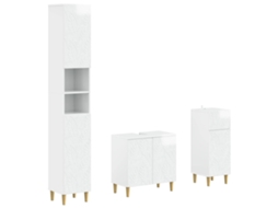 Vidaxl Conjunto De Armários Para Banheiro Com 3 Peças Delft
