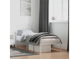 Vidaxl Estrutura De Cama Sem Colchão Com Cabeceira 75x190 Cm Branco