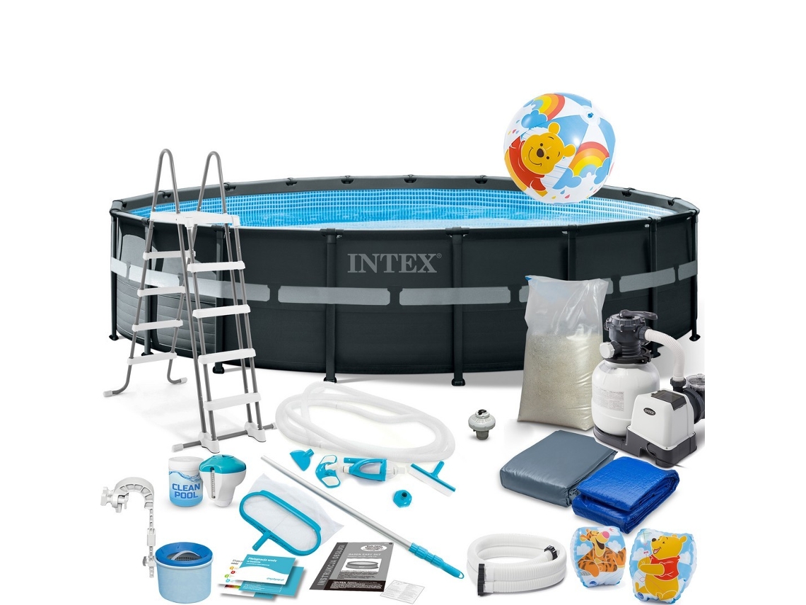 Piscina De Jardim Com Estrutura 549 X 132 Cm 21 Em 1 Intex 26330