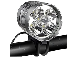 Farol Bicicleta 6000lumens 5led 6400mah Ipx8 Branco Yizhood