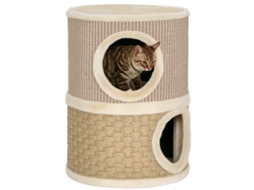 Cat scratching barrel com capim marinho, 35,5x35,5x49 cm natural cáqui S/MARCA