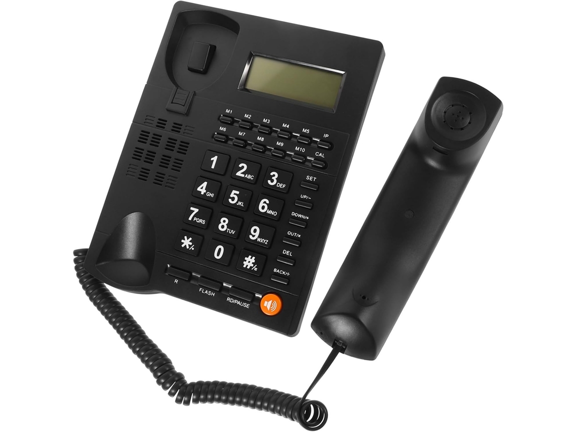 Telefone Fixo Com Botões Grandes E Identificador De Chamadas.
