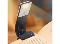 Luminária de Leitura com Marcador Página, Luminária de Cabeceira com Clipe para Livros, Brilho Infinito BRILVIBERA