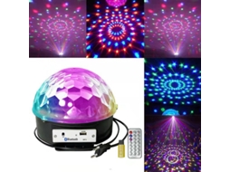 Grande bola mágica de cristal LED Bluetooth, luz de palco ativada por voz, Slowmoose