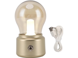 Luminária De Mesa Led Vintage Rengue, Luminária De Mesa Pequena, Luminária De Cabeceira Com Interruptor Basculante, Para