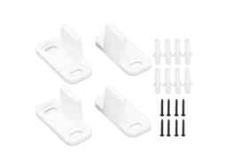 2set Travador de Porta de Grange Aço Carbono Plástico Branco Acessórios Hardware para Dormitório Hotel Armário