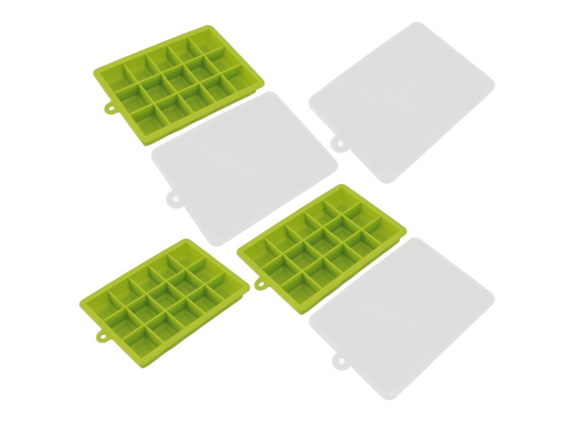 Forma de Gelo Silicone LAXISCREED 15 Cubos com Tampa