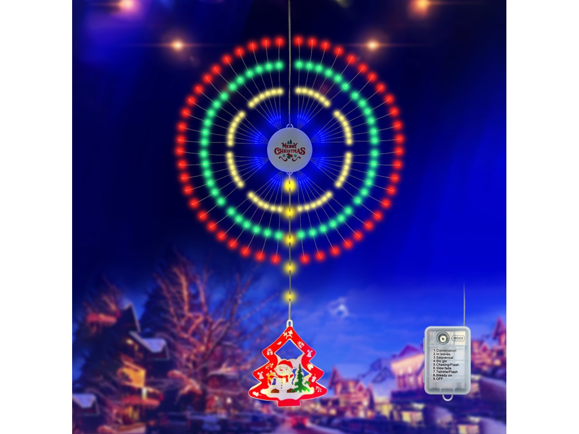 2026 luces de Navidad En Forma de Fuegos Artificiales Colgantes Impermeables Ip65 Con 8 Modos Decorativos para Exterior
