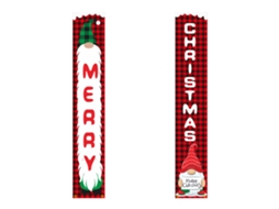 Sinal de Banner de Feliz Natal – Decorações de Porta de Varanda Frontal de Natal – Decoração de Natal Ao Ar Livre Estilo 9