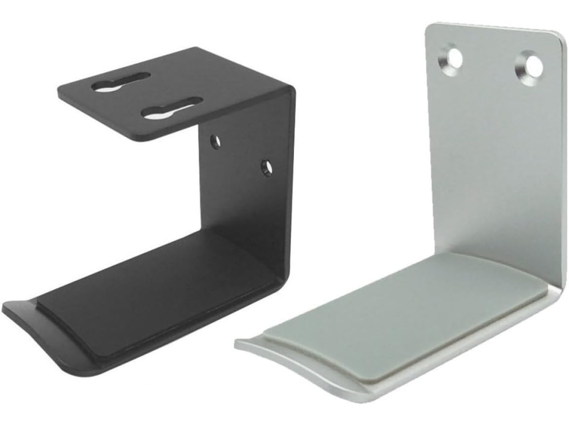 2pièces Support Casque Aluminium Support Mural Sans Perçage Avec Silicone Protecteur Pour Écouteurs