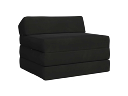 Vidaxl Sofá Cama Dobrável Preto 200 X 70 X 10 Cm Veludo