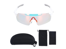 Mali óculos de Sol Esportivos com Lentes Muda de Cor Resistentes a Impactos Uv Proteção para Ciclismo Mountain Bike Outdoor Branco Cinza