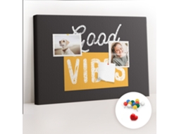Quadro De Cortiça Com Impressão Citação Motivacional Para A Sala De Estar Espelharte (60x40 Cm)