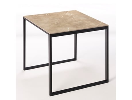 Mesa de Refeição BOX FURNITURE Smart Nose (Preto - Madeira e Aço - 75x75x75 cm)