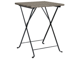 Folding Bistro Table, Folding Bistro Tables Vidaxl Cinzeto Rattan / Vime (n/a)