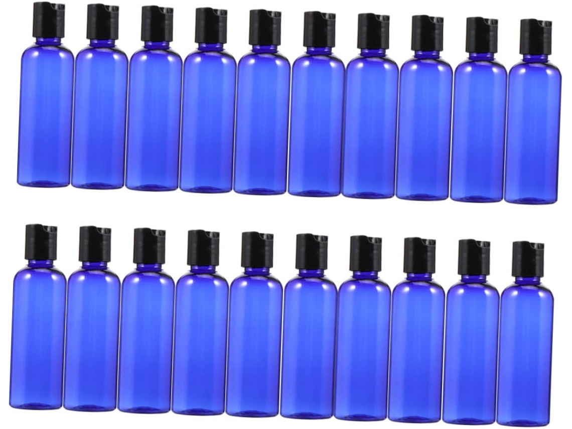 20 Unidades De Frascos Redondos Com Ombro Para Viagem, Recipiente Para Maquiagem Com Bomba Dosadora E Shampoo.
