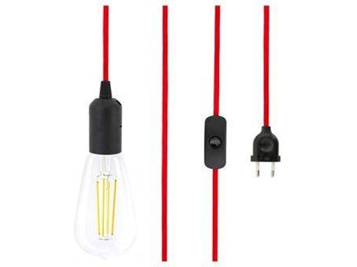 Candeeiro de Tecto LEDBYLED Jake (Preto/Vermelho)
