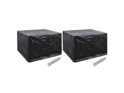 Vidaxl Capas Para Mobiliário De Jardim 2 Pcs 8 Ilhós 135x135x90 Cm