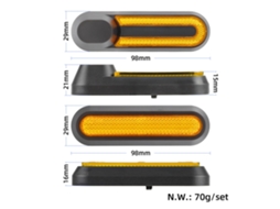 Conjunto de 4 Capas de Roda S/MARCA, com Tiras Reflexivas, para Scooter Elétrico M365 Pro Pro2 1s