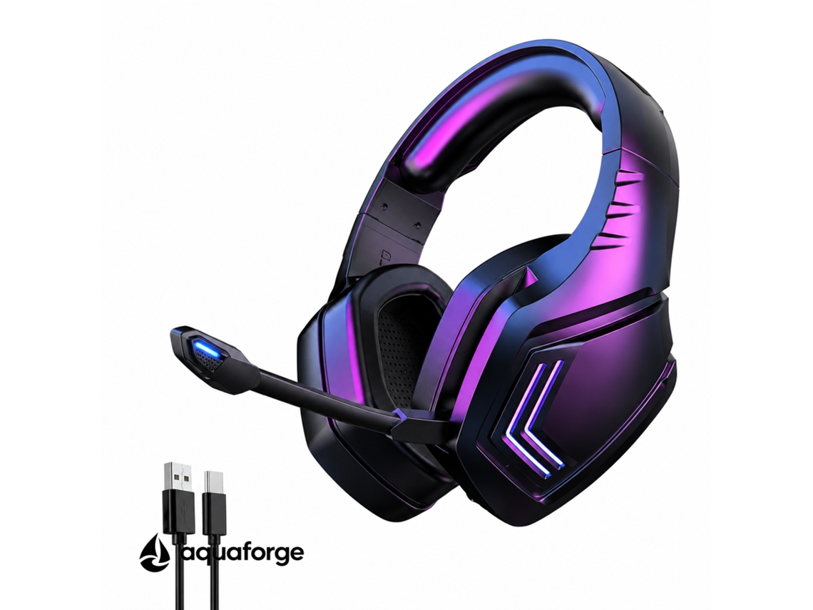 Headset Gaming Bluetooth 5.3 Sem Fio Com Microfone Cancelamento De Ruído Enc Hi-fi Usb-c