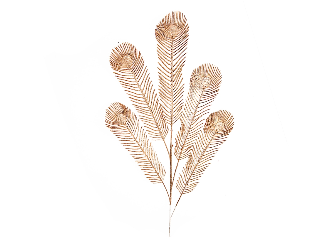 Planta Artificial com Penas de Pavão e Folhas Persa, 89cm LAXISCREED