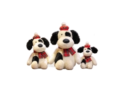 Cachorro de Pelúcia Estilo Britânico com Lenço e Chapéu, Raça Dálmata, Boneco Decorativo, Cor Conforme Imagem CHABERLU