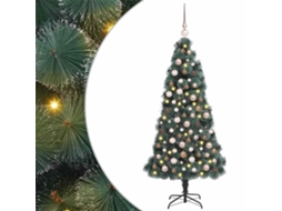 Vidaxl Árvore De Natal Artificial Pré-iluminada Com Conjunto De Bolas
