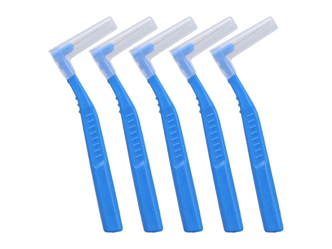 5pcs Escovas Interdental em L para Placa Azul S/MARCA