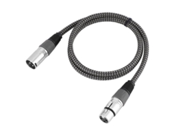 Cabo Lurelia XLR 1 M, para microfones, mesa de mixagem, amplificadores e caixas de som ativas.