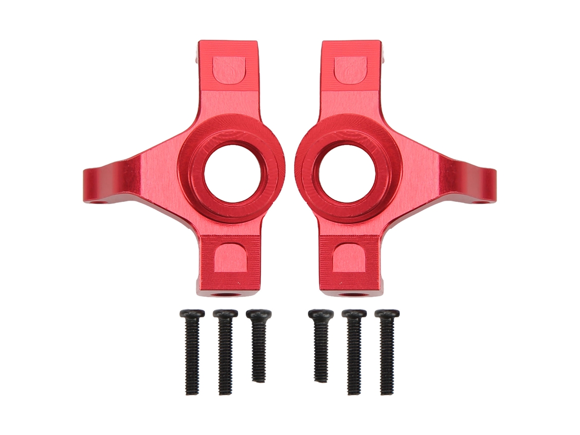 Conjunto de 2 Copos de Direção de Liga de Alumínio para Carro RC MJX 16208 16207 16210 Vermelho S/MARCA