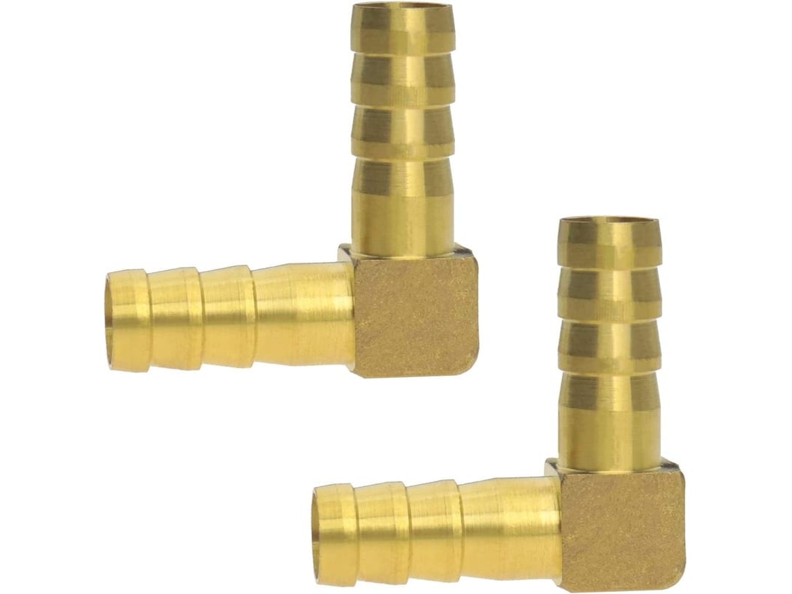 2pcs Conexão De Mangueira De Latão De 10mm Cotovelo 90 Graus Para Ar Água Combustível Óleo