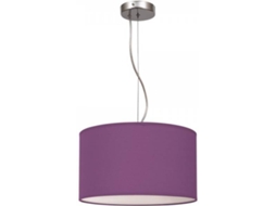 Candeeiro de Teto FABRILAMP Nicole (Lilás - E27 - Máx. 60W - Metal - Tecido)