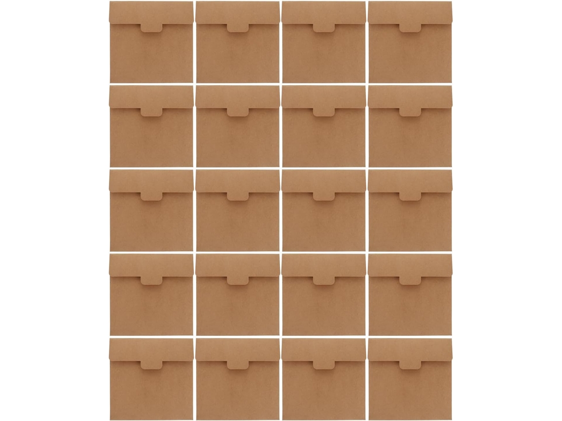 Lote De 20 Envelopes Carrées Em Papel Kraft Résistente Déchirure Para Scrapbooking E Organização Documentos,