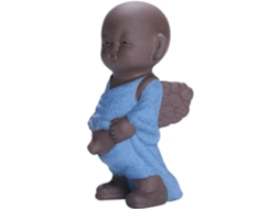 Pequeno Monge Ornamental Argila Cerimônia Acessório Divertido Decoração Meditativa Escultura Feita Aleatória GOKOCO