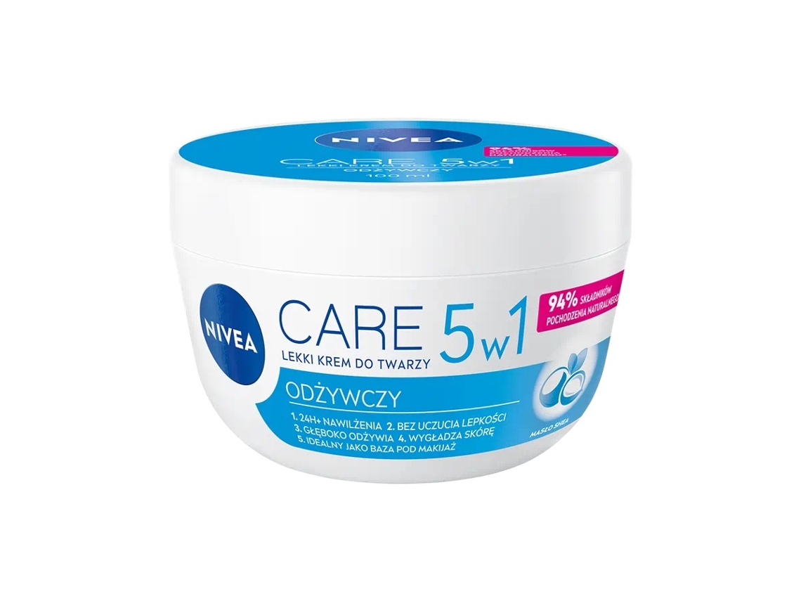 Creme Facial Nivea Care 5 Em 1 Creme Nutritivo 5 Em 1 Com Fórmula Leve, 100ml
