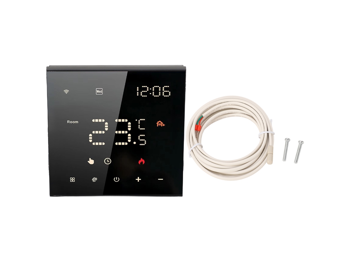 Termostato Wi-fi Programável 7 Dias com Tela Touch para Casa 100 250vac 16a