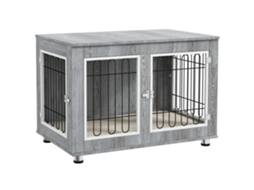 Gaiola para Cães Tapete Lavável para Gaiola para Cães, 2 Travas, 90 Cm X 58 Cm X 65 Cm, Cinza Ge