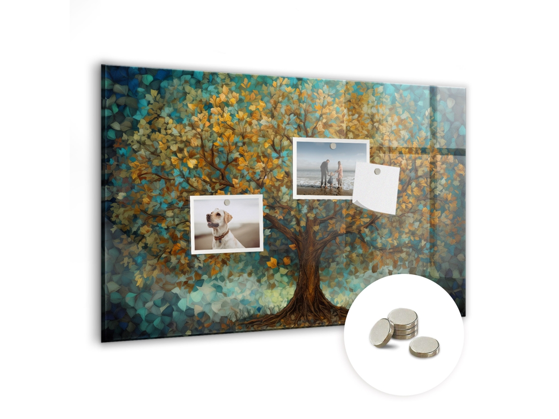 Quadro Magnético De Parede Árvore Em Mosaico Para O Quarto Das Crianças Espelharte (60x40 Cm)