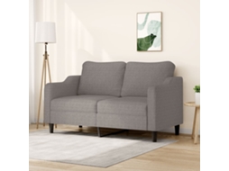 Vidaxl Sofá De 2 Lugares Tecido 140 Cm Cinzento-acastanhado