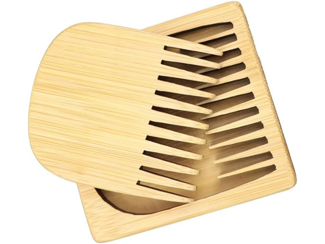 Pente Antiestático Para Barba Em Sândalo Bege, Acessório Para Cuidados Pessoais.