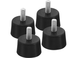 Pés Niveladores De Borracha Ajustáveis M10 23mm Antiderrapantes, Conjunto De 4 Peças, Para Móveis E Mesas Nivelamento