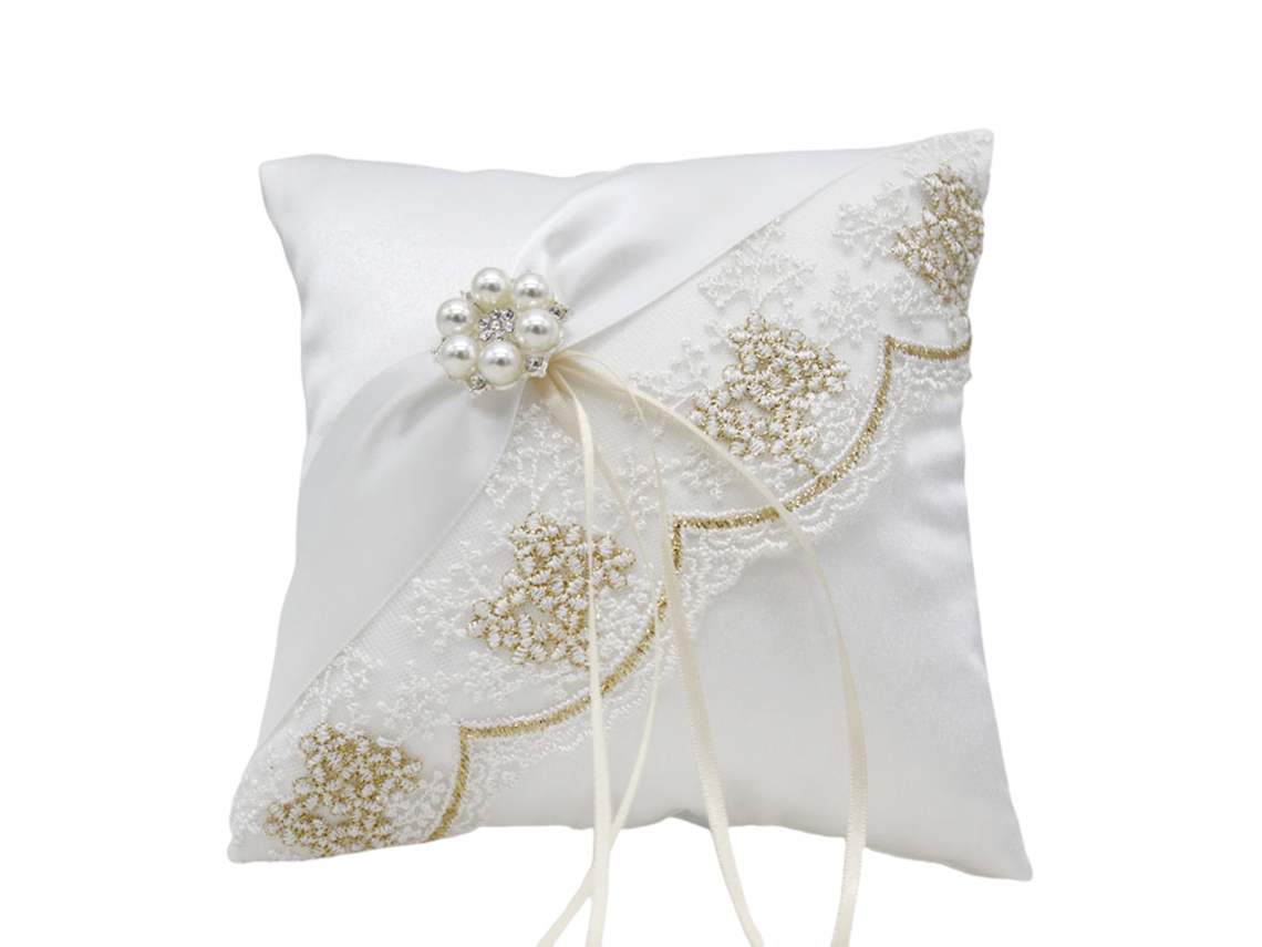 Almofada de Apoio para Anéis de Casamento com Renda LAXISCREED