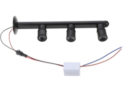 Refletor De Balcão Led De 3w Com 3 Lâmpadas, Preto, 200 Mm, Branco Neutro 4000k
