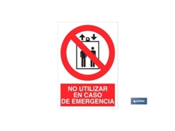 Señal poliestireno 297x210mm. no utilizar en caso de emergencia