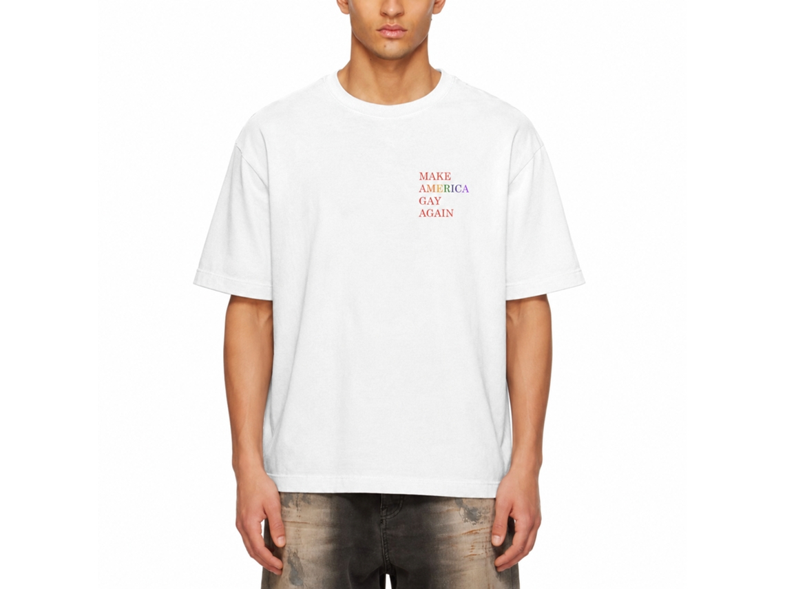 Camiseta Rockinstone Maga Make America Gay Again Silly Things - Estilo de Designer Exclusivo