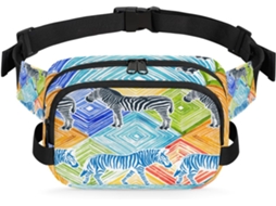 Pochete com Estampa de Zebra para Mulheres 22 8 X 6 3 X 15 5 Cm Design Diy Pa Impermeável de Alta Qualidade